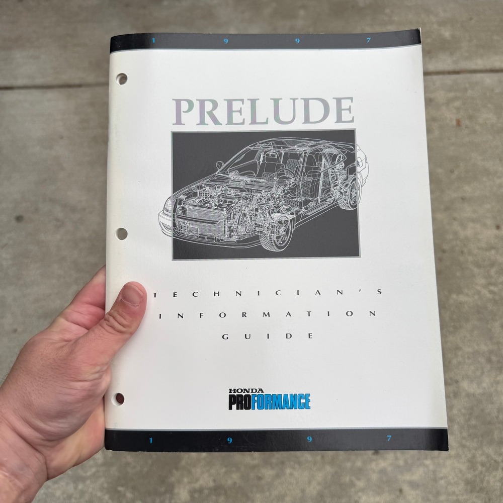 1997 Honda Prelude Technician Information Guide Proformance Manual